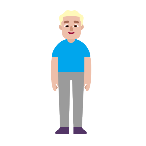 Man Standing: Medium-Light Skin Tone on Microsoft Fluent