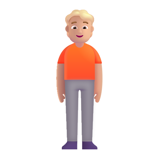 Standing Person: Medium-Light Skin Tone on Microsoft 3D