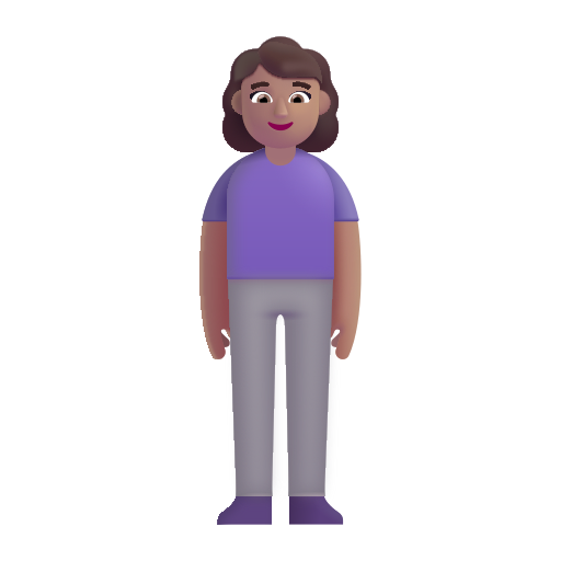 Woman Standing: Medium Skin Tone on Microsoft 3D