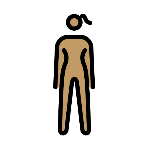 Woman Standing: Medium Skin Tone on OpenMoji