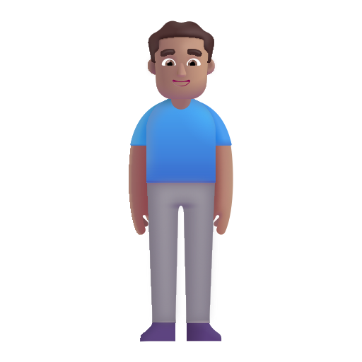 Man Standing: Medium Skin Tone on Microsoft 3D