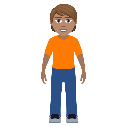 Standing Person: Medium Skin Tone on JoyPixels