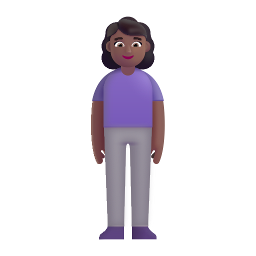Woman Standing: Medium-Dark Skin Tone on Microsoft 3D
