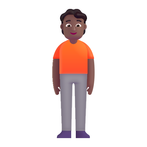 Standing Person: Medium-Dark Skin Tone on Microsoft 3D