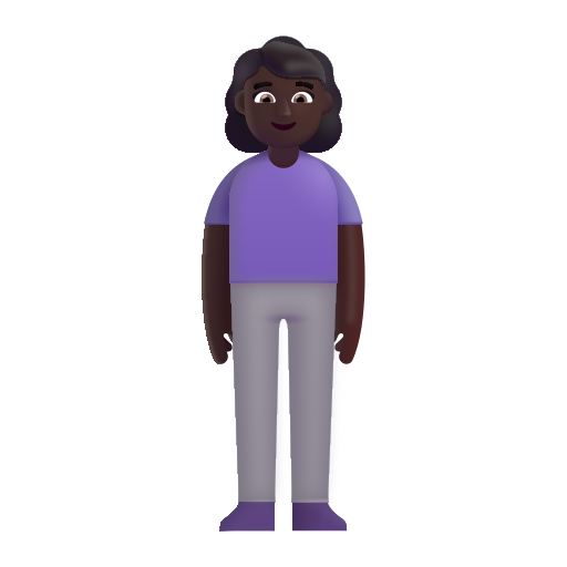 Woman Standing: Dark Skin Tone on Microsoft 3D