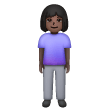Woman Standing: Dark Skin Tone on Samsung