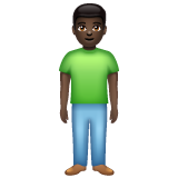 Man Standing: Dark Skin Tone on WhatsApp