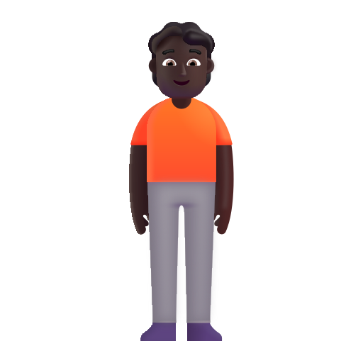 Standing Person: Dark Skin Tone on Microsoft 3D