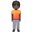 Standing Person: Dark Skin Tone on Samsung