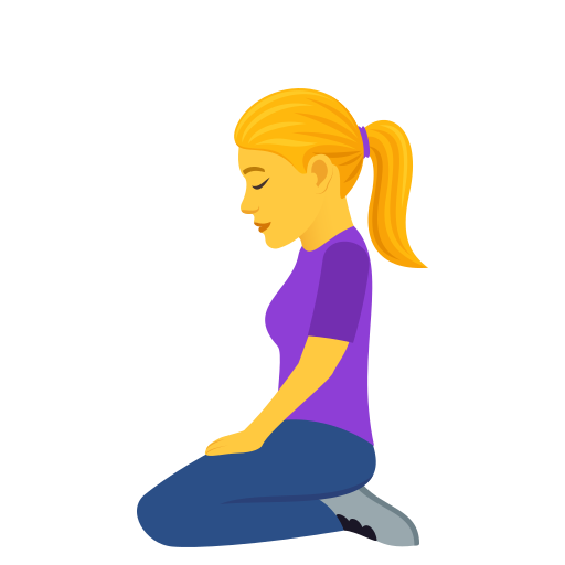 Woman Kneeling on JoyPixels