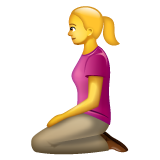 Woman Kneeling on WhatsApp