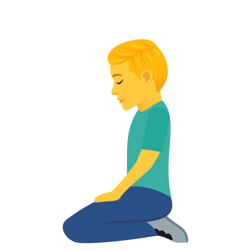 Man Kneeling on JoyPixels