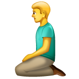 Man Kneeling on WhatsApp
