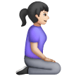 Woman Kneeling Facing Right: Light Skin Tone on Samsung
