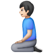 Man Kneeling: Light Skin Tone on Samsung