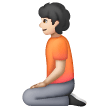 Kneeling Person: Light Skin Tone on Samsung