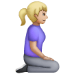 Woman Kneeling Facing Right: Medium-Light Skin Tone on Samsung