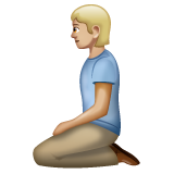 Kneeling Person: Medium-Light Skin Tone on WhatsApp