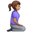 Woman Kneeling Facing Right: Medium Skin Tone on Samsung