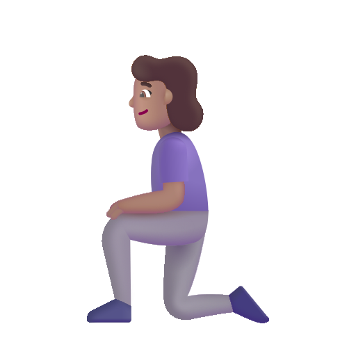 Woman Kneeling: Medium Skin Tone on Microsoft 3D