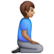 Man Kneeling Facing Right: Medium Skin Tone on Samsung