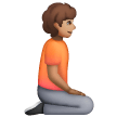 Person Kneeling Facing Right: Medium Skin Tone on Samsung