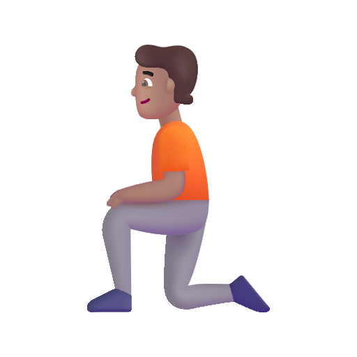 Kneeling Person: Medium Skin Tone on Microsoft 3D