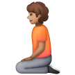 Kneeling Person: Medium Skin Tone on Samsung