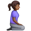Woman Kneeling Facing Right: Medium-Dark Skin Tone on Samsung