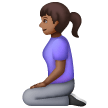 Woman Kneeling: Medium-Dark Skin Tone on Samsung