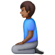Man Kneeling: Medium-Dark Skin Tone on Samsung
