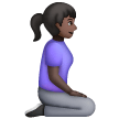 Woman Kneeling Facing Right: Dark Skin Tone on Samsung