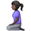 Woman Kneeling: Dark Skin Tone on Samsung