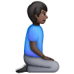 Man Kneeling Facing Right: Dark Skin Tone on Samsung