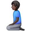 Man Kneeling: Dark Skin Tone on Samsung