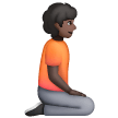 Person Kneeling Facing Right: Dark Skin Tone on Samsung