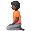 Kneeling Person: Dark Skin Tone on Samsung