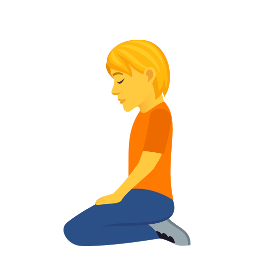 Kneeling Person on JoyPixels