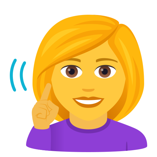 Deaf Woman on JoyPixels