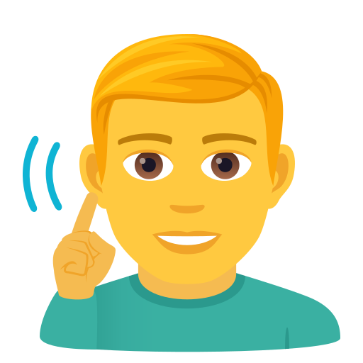 Deaf Man on JoyPixels