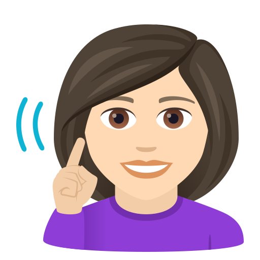 Deaf Woman: Light Skin Tone on JoyPixels