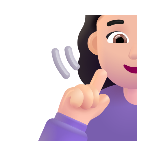 Deaf Woman: Light Skin Tone on Microsoft 3D