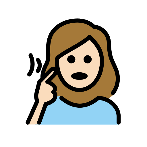 Deaf Woman: Light Skin Tone on OpenMoji
