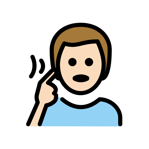 Deaf Man: Light Skin Tone on OpenMoji