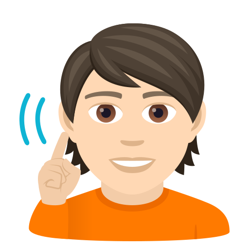 Deaf Person: Light Skin Tone on JoyPixels