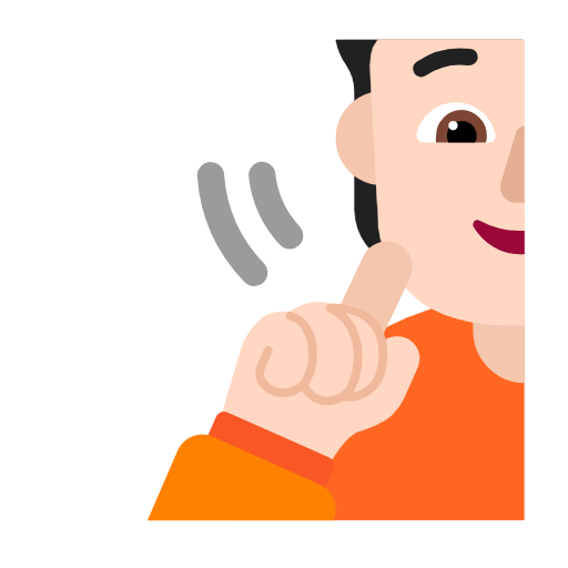 Deaf Person: Light Skin Tone on Microsoft Fluent