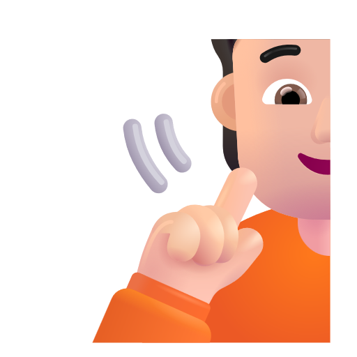 Deaf Person: Light Skin Tone on Microsoft 3D