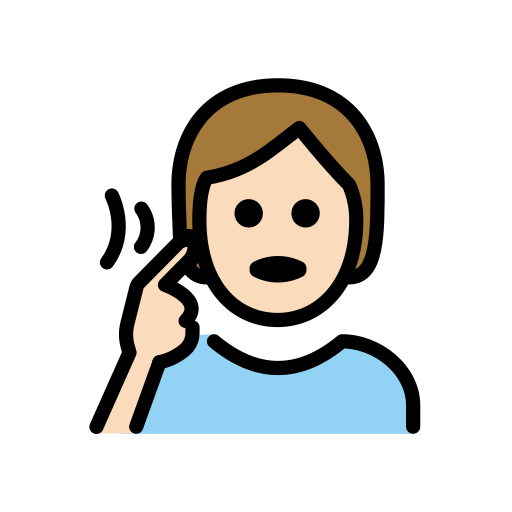 Deaf Person: Light Skin Tone on OpenMoji