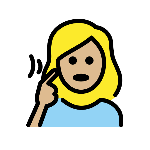 Deaf Woman: Medium-Light Skin Tone on OpenMoji