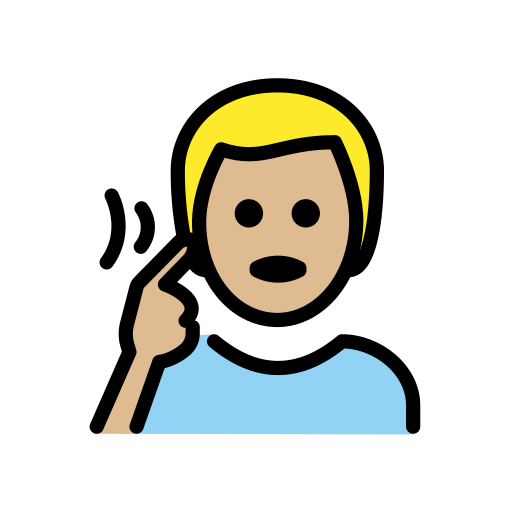 Deaf Man: Medium-Light Skin Tone on OpenMoji